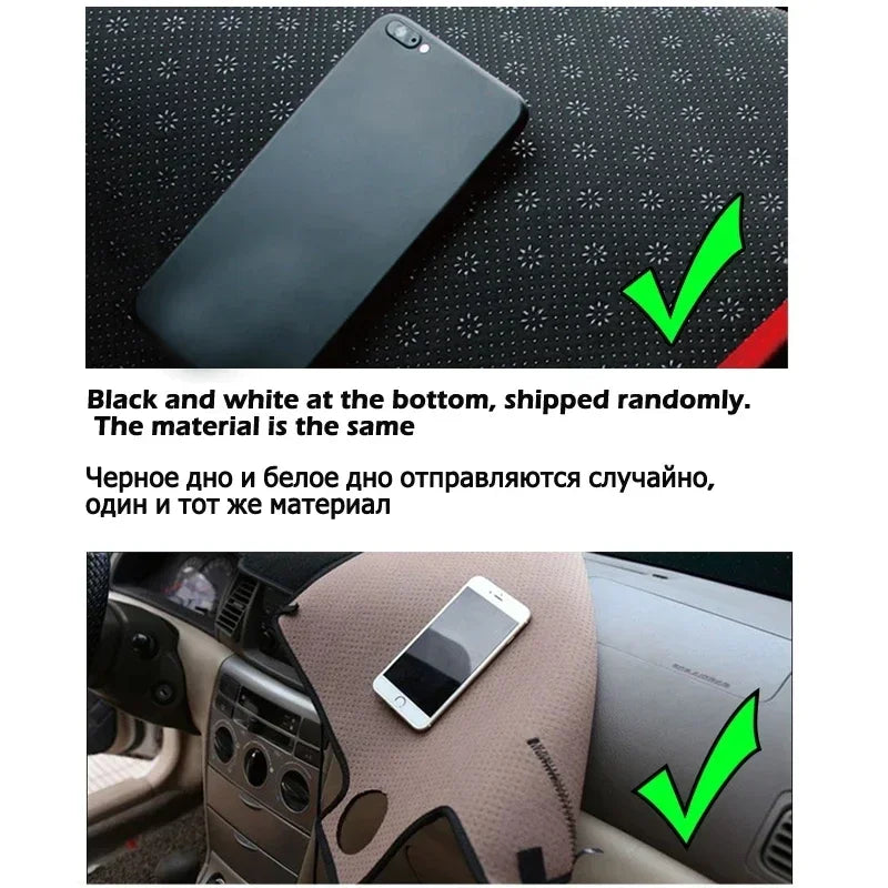 Center console dashboard sunshade pad