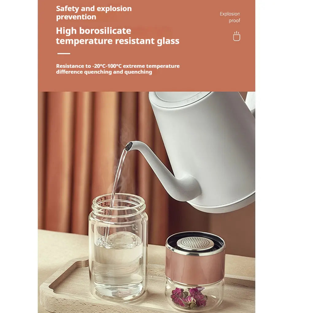 Double-layer Thickened Tea and Water Separation Glass