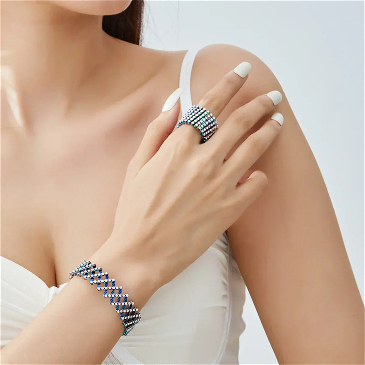 MINI Boutique Magic 2-in-1 Folding Retractable Ring Bracelet Telescopic Rings Change Bracelets Engagement Wedding Ring Dual-use Bracelet