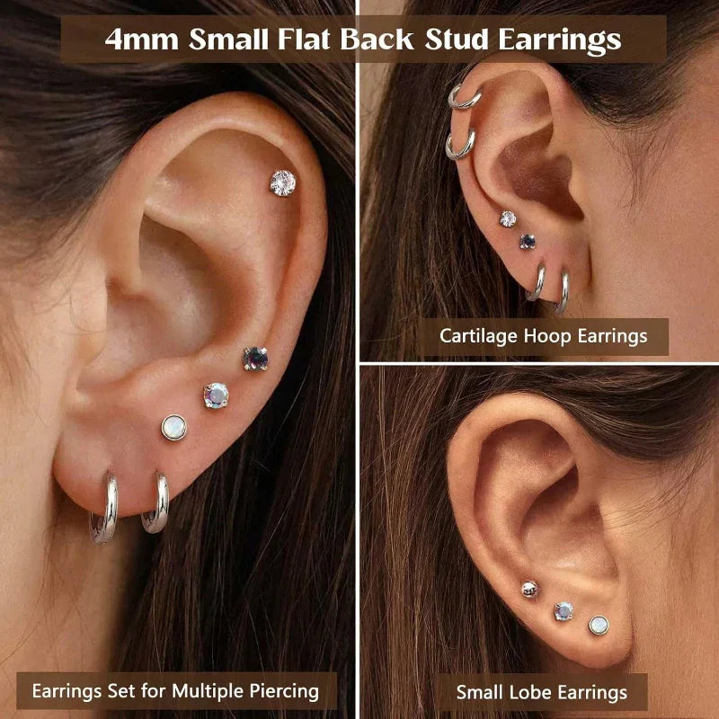 8 Pairs Hypoallergenic Earrings