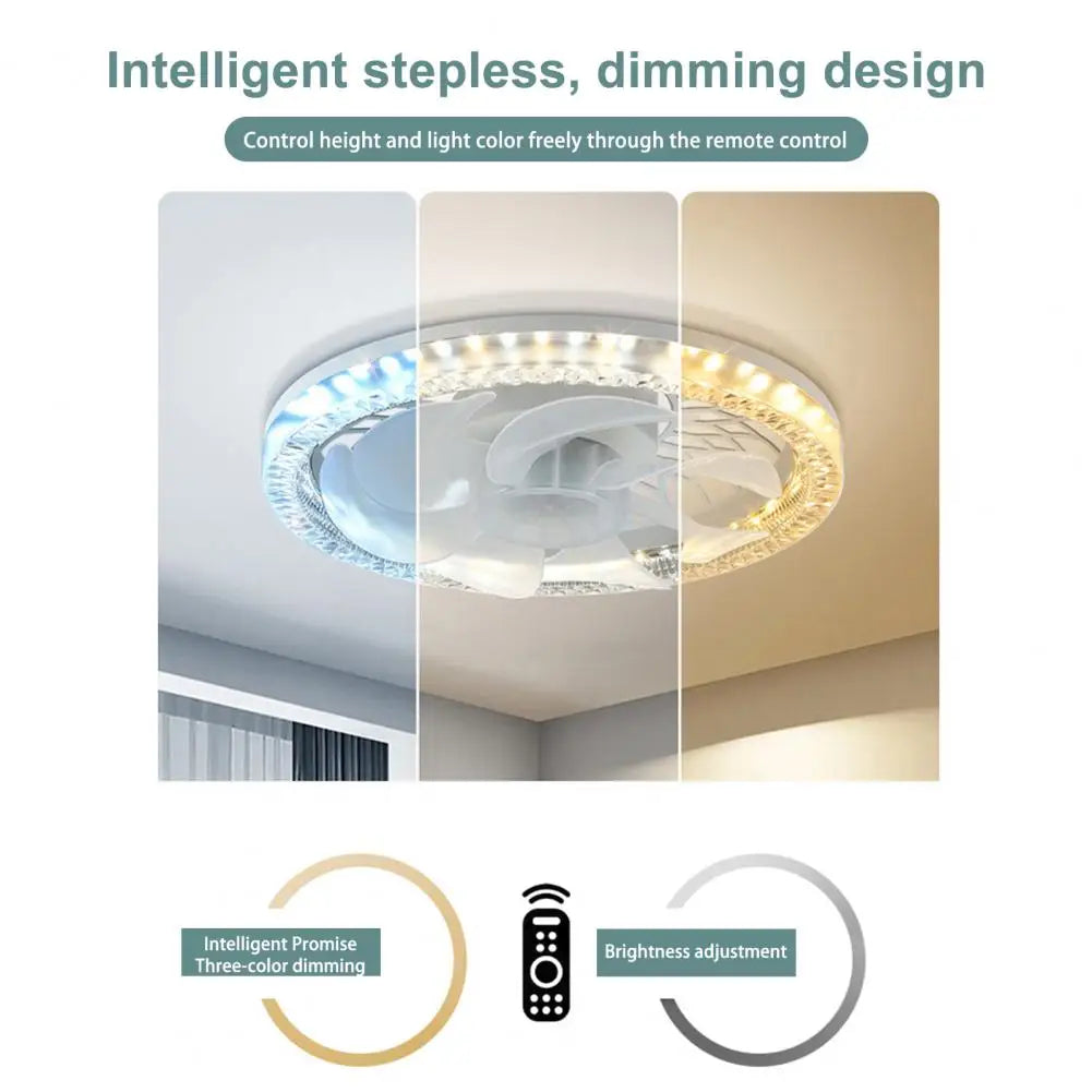 2-in-1 Quiet Adjustable Fan Light with Remote Control for Bedroom