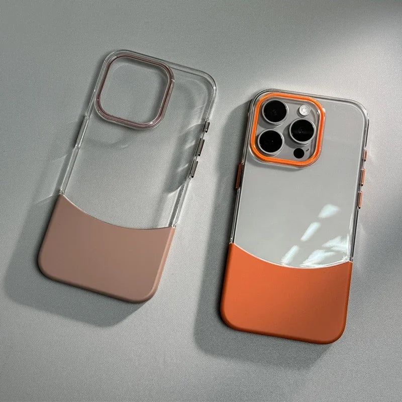 Two -in -one stitching matte mobile phone case