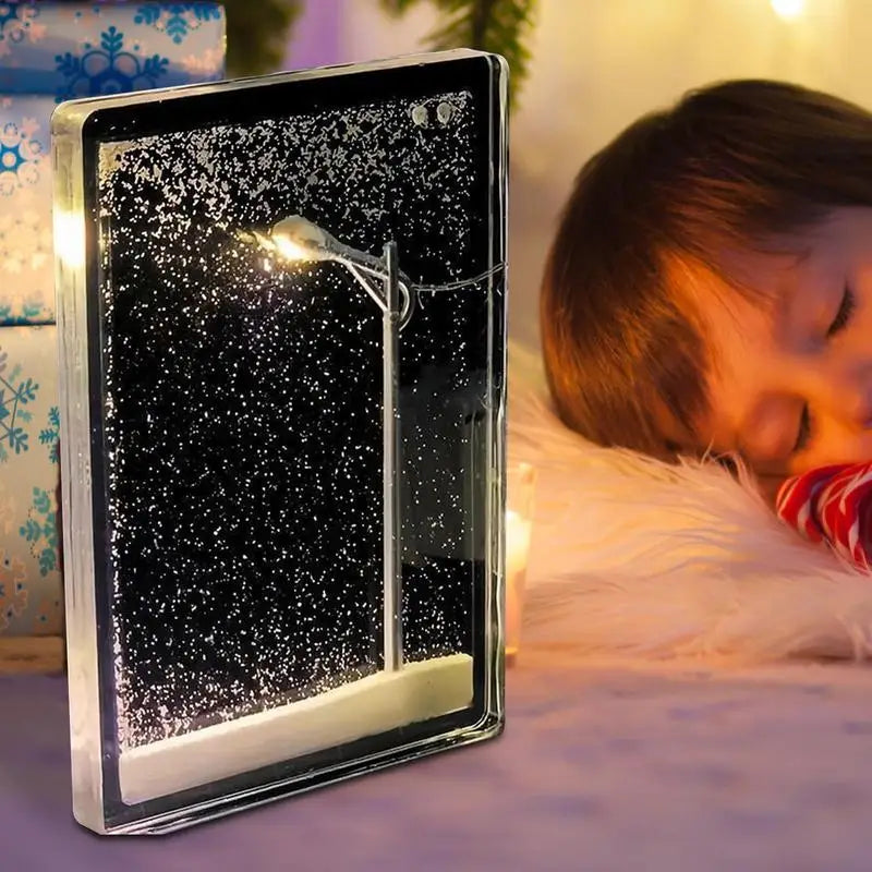 DIY quicksand snow scene night light