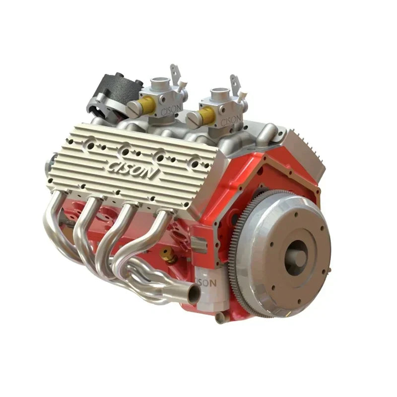 💪COOL💪CISON Gasoline OHV V8 Small-block Engine Model Kits 4-Stroke 44cc Water-Cooled 1/6