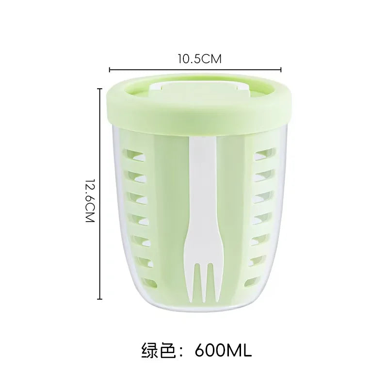 Fruit Salad Storage Cup With Lids and Fork