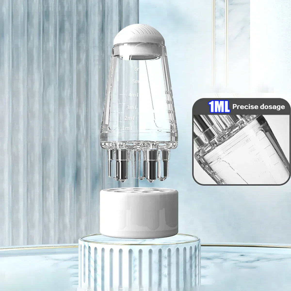 Hexagon Head Oil Applicator Comb Ball Massage Relaxation