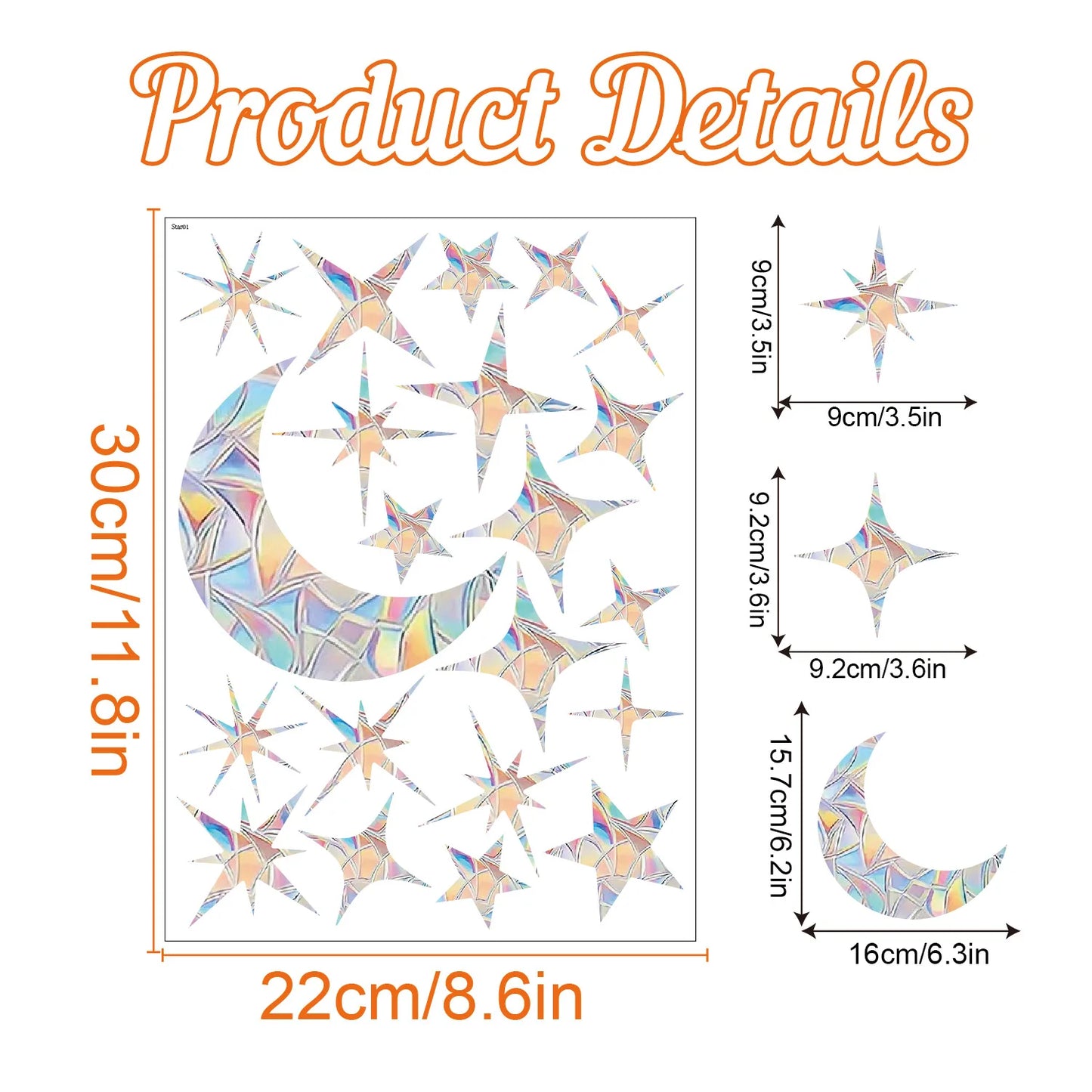 Reusable Rainbow Reflector Window Clings