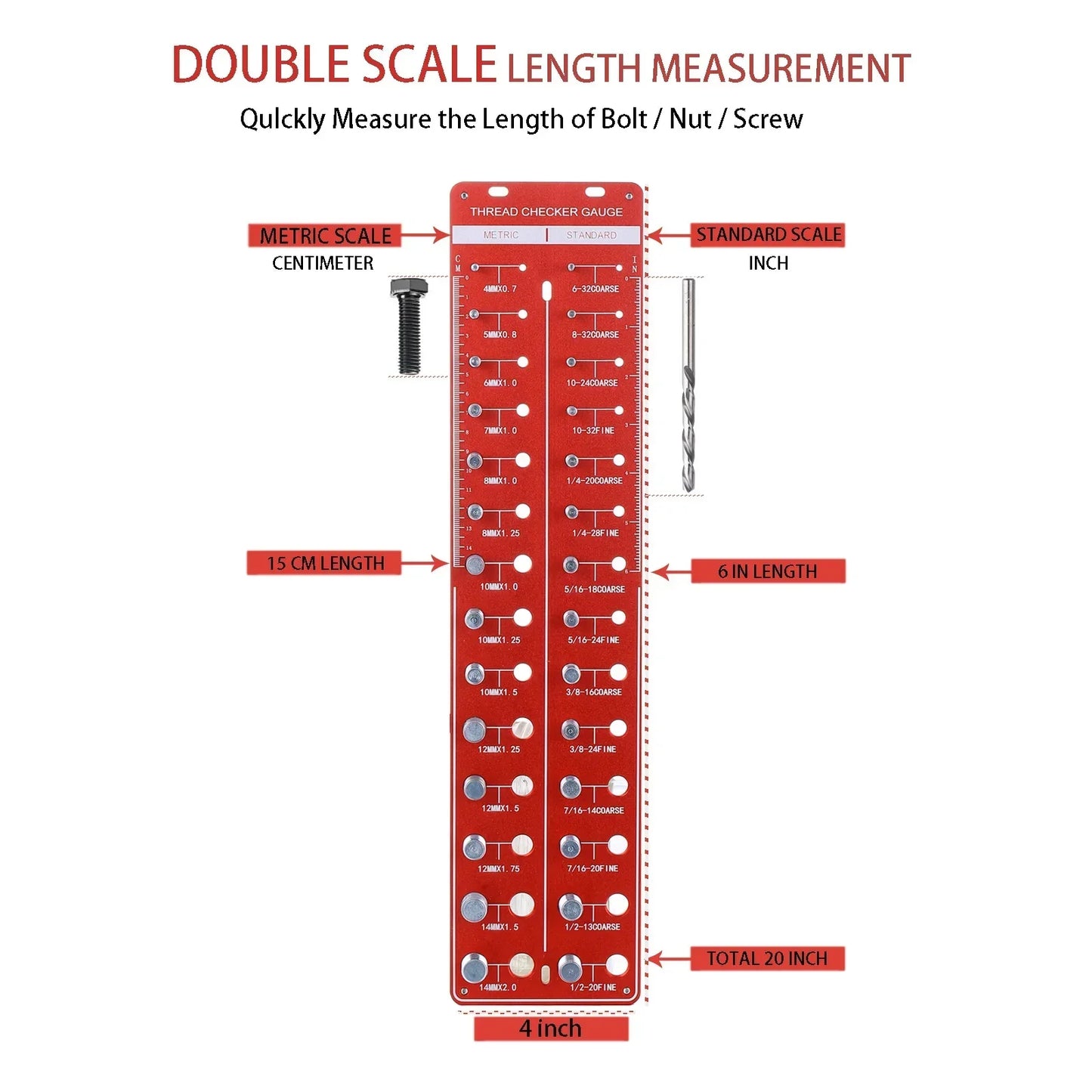 Nut and Bolt Thread Checker