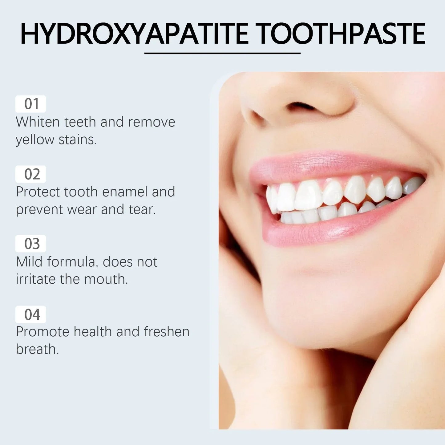 Free Hydroxyapatite Toothpaste | Enamel Repair | Breath Freshening |Effective whitening