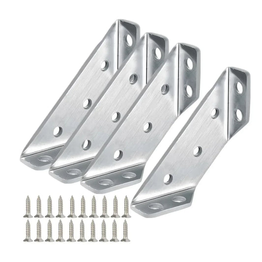Universal Stainless Steel Furniture Corner Connector（With screws）