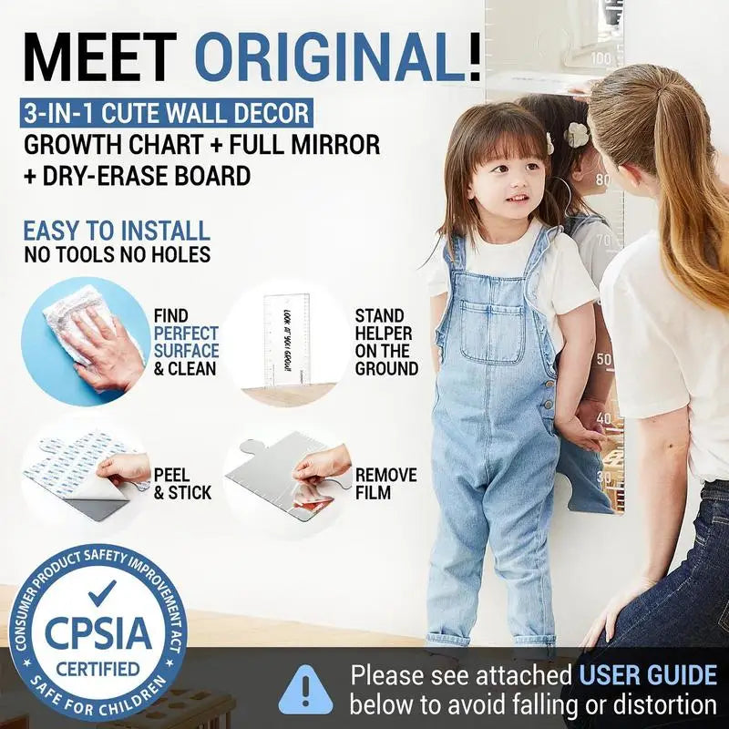 Growth Chart Mirror for Kids