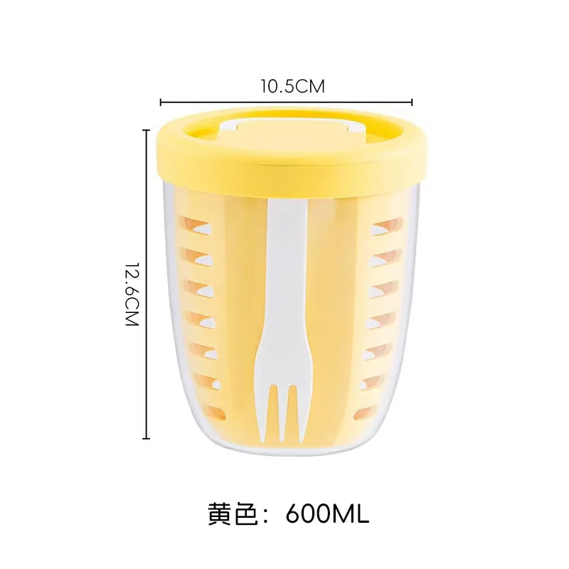 Fruit Salad Storage Cup With Lids and Fork