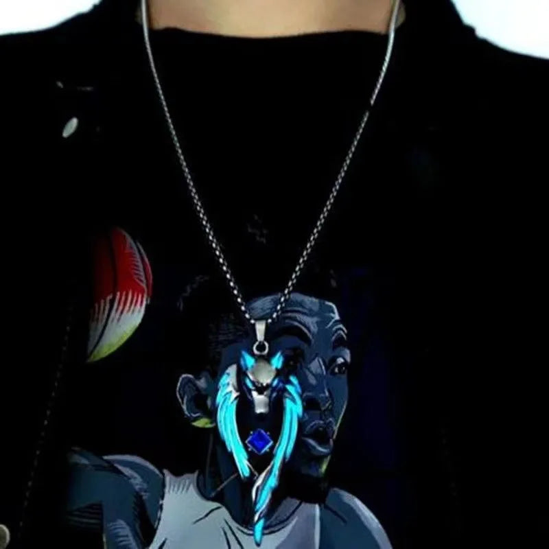 Glowing wolf necklace