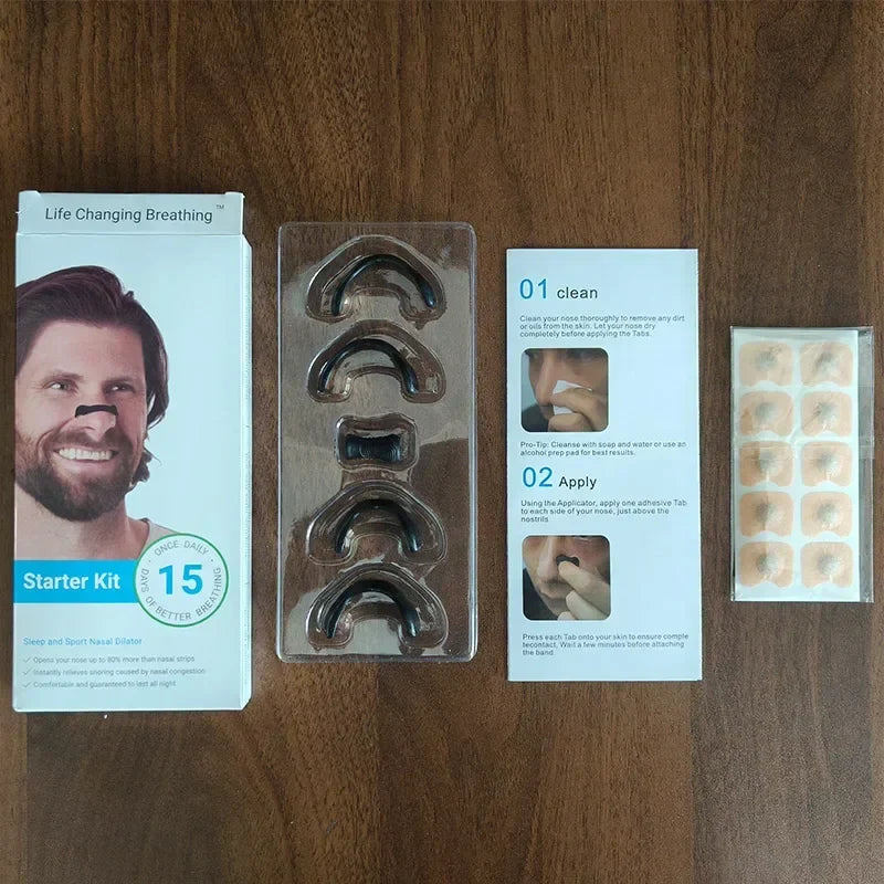 60Pcs Nasal Strips Breathing Dilators Magnetic Starter Kits