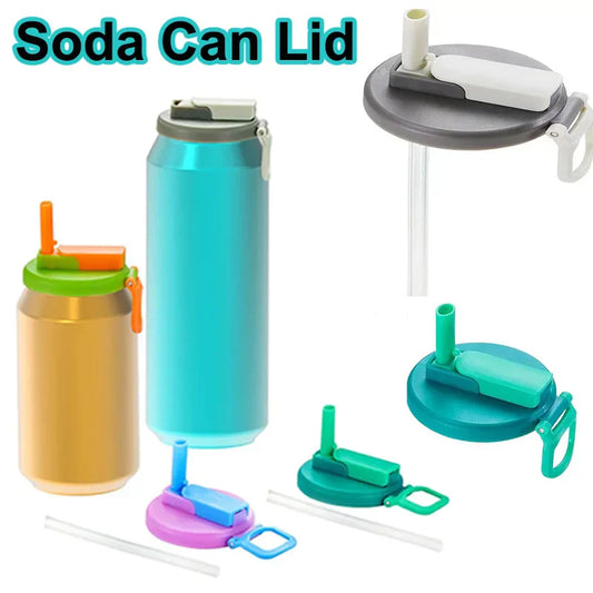 Soda Can Lid With Straw