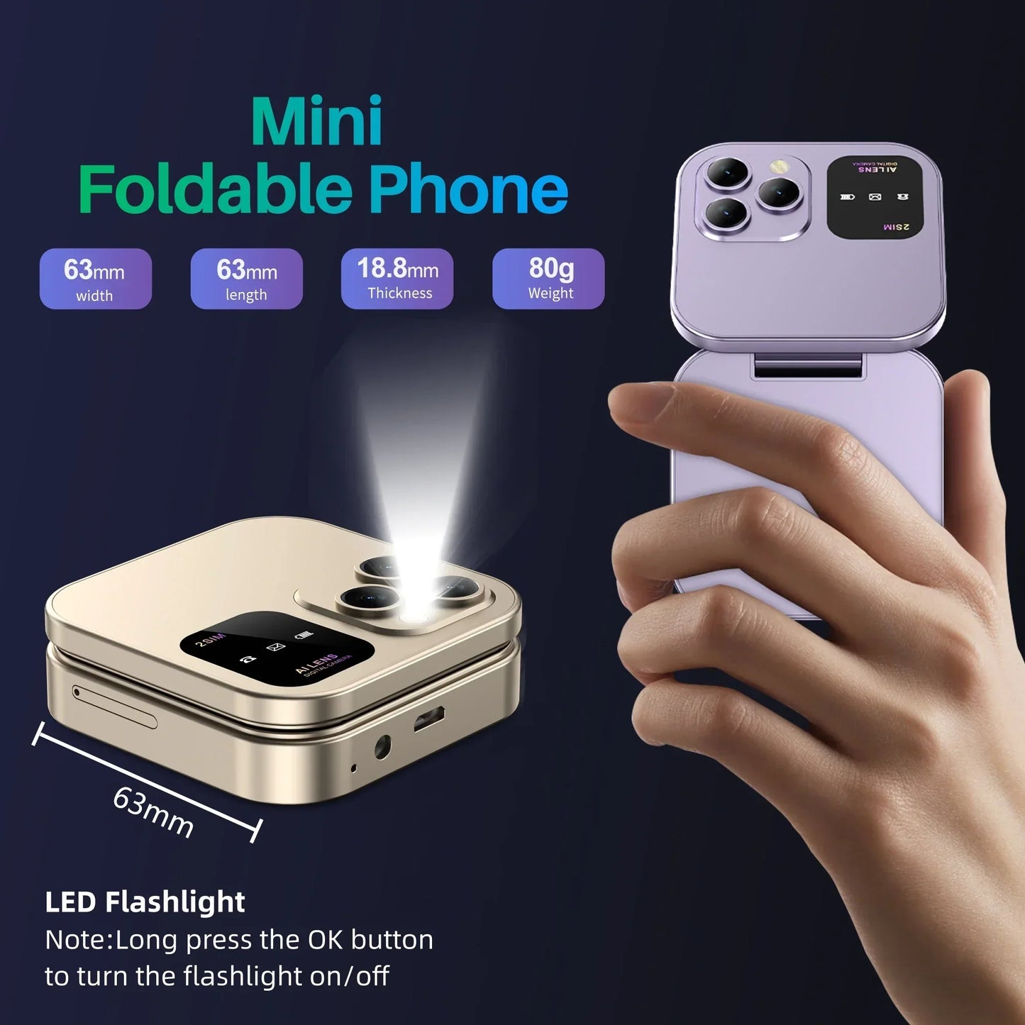 i16 Pro Foldable Phone - Compact, Functional, and Stylish
