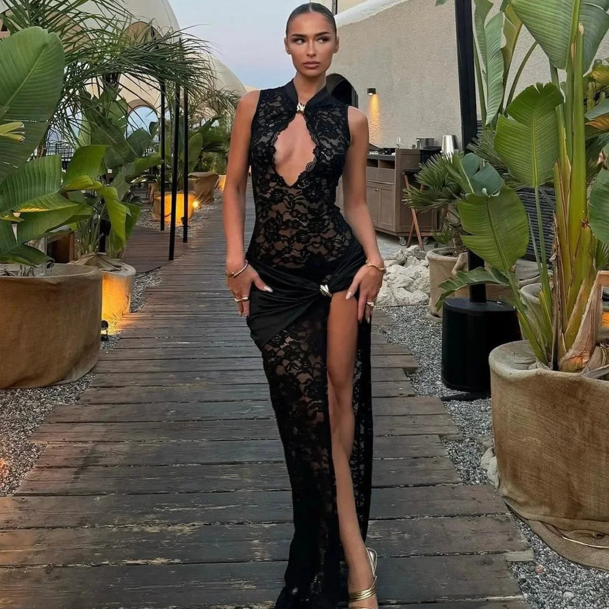 NOIR LACE DRESS