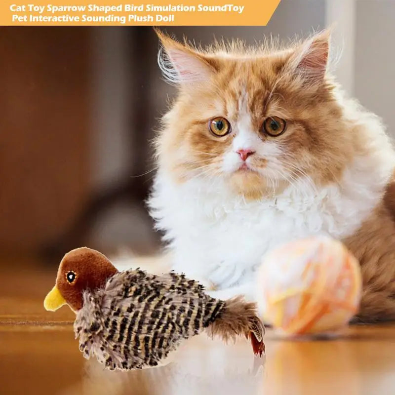 Interactive Chirping Bird Cat Toy