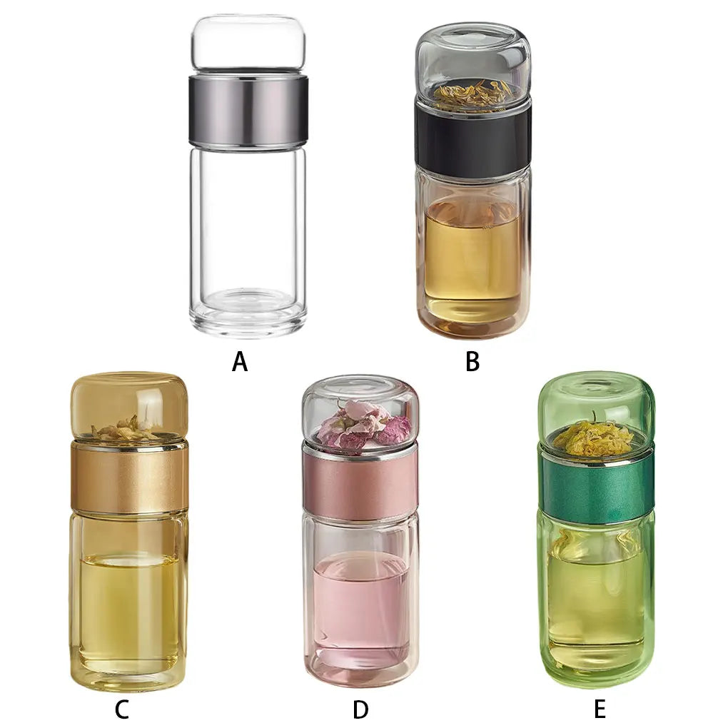 Double-layer Thickened Tea and Water Separation Glass