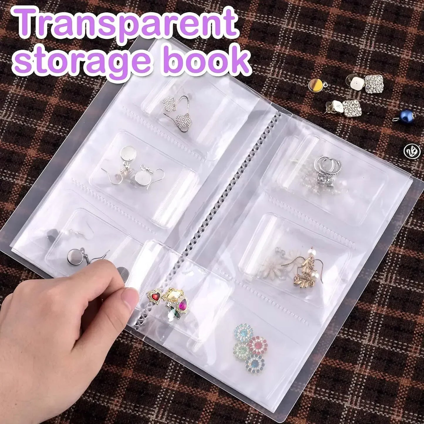 Transparent Jewellery Storage Book Set
