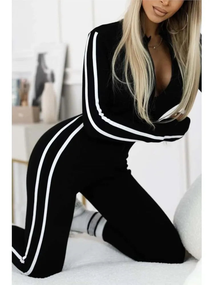 Women's Slim Fit Side Web Half-Zip Jumpsuit