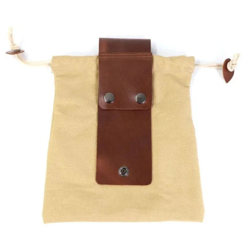 Handmade cowhide canvas bag