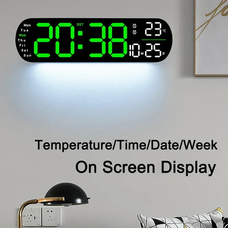 Upgraded Digital Wall Clock Large Display