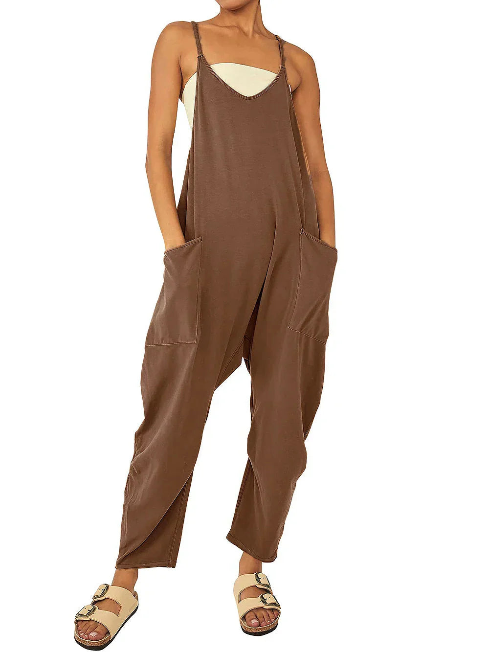 Wide Leg Jumpsuit with Pockets