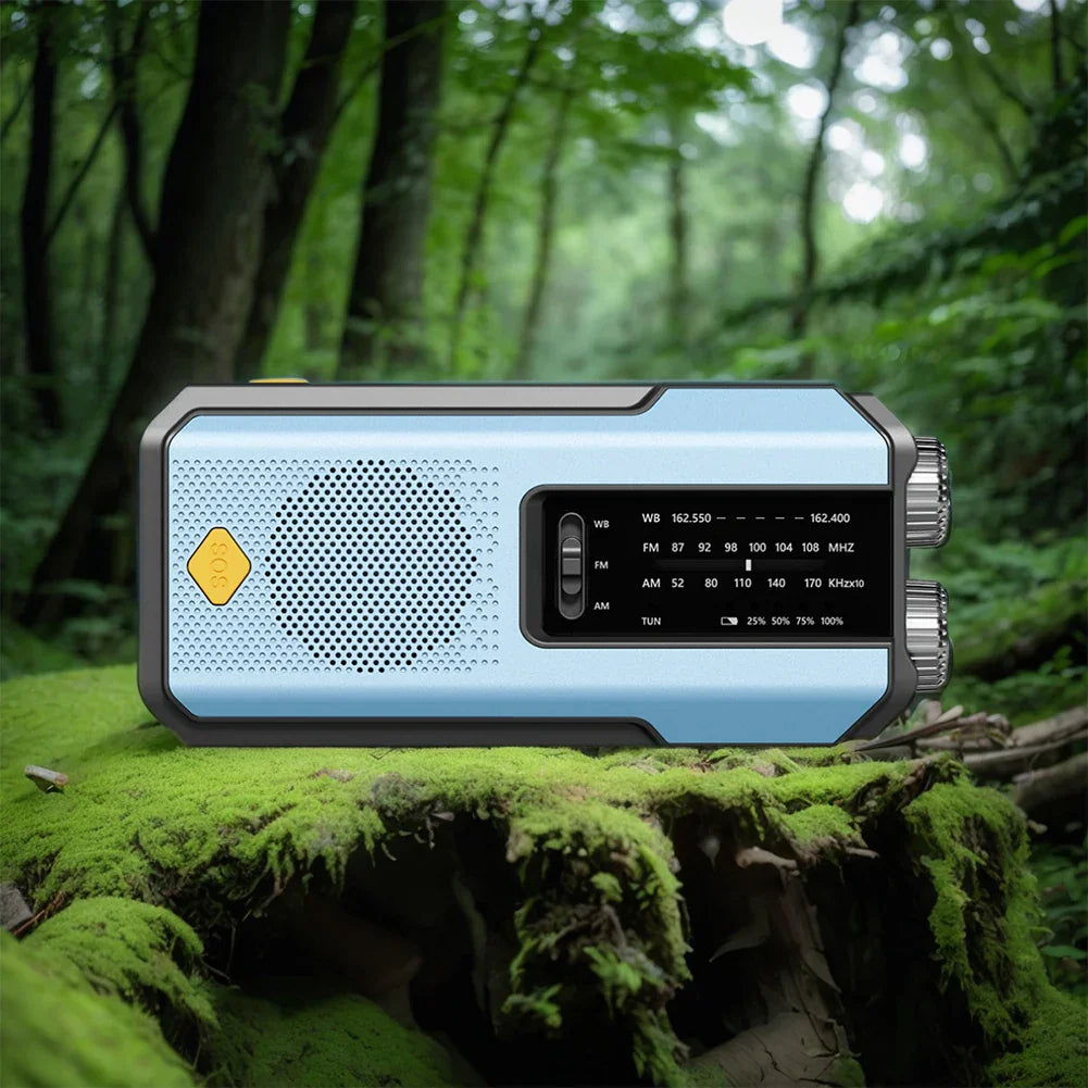 Hand-Crank/Solar Radio