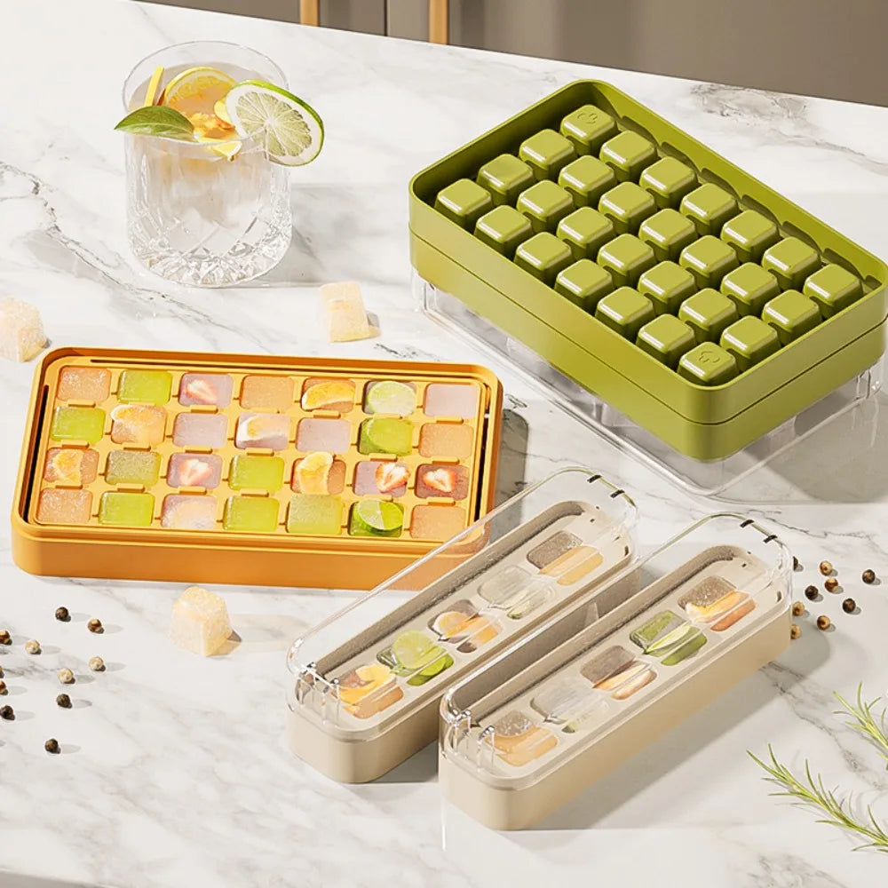 Press-Type Silicone Ice Cube Trays