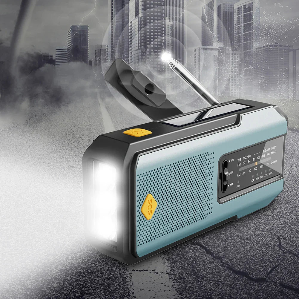 Hand-Crank/Solar Radio
