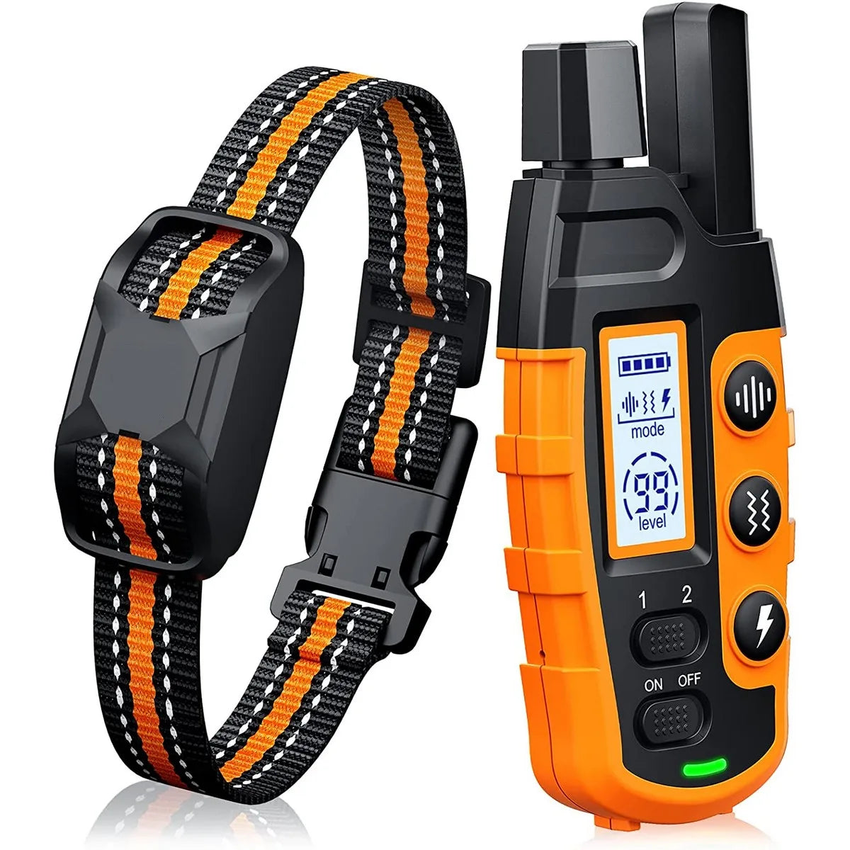 Dog Shock Collar - Training Collar with Remote for 5-120lbs Small Medium Large Dogs Rechargeable Waterproof e Collar with Beep (1-8), Shake(1-16), Safe Shock(1-99)