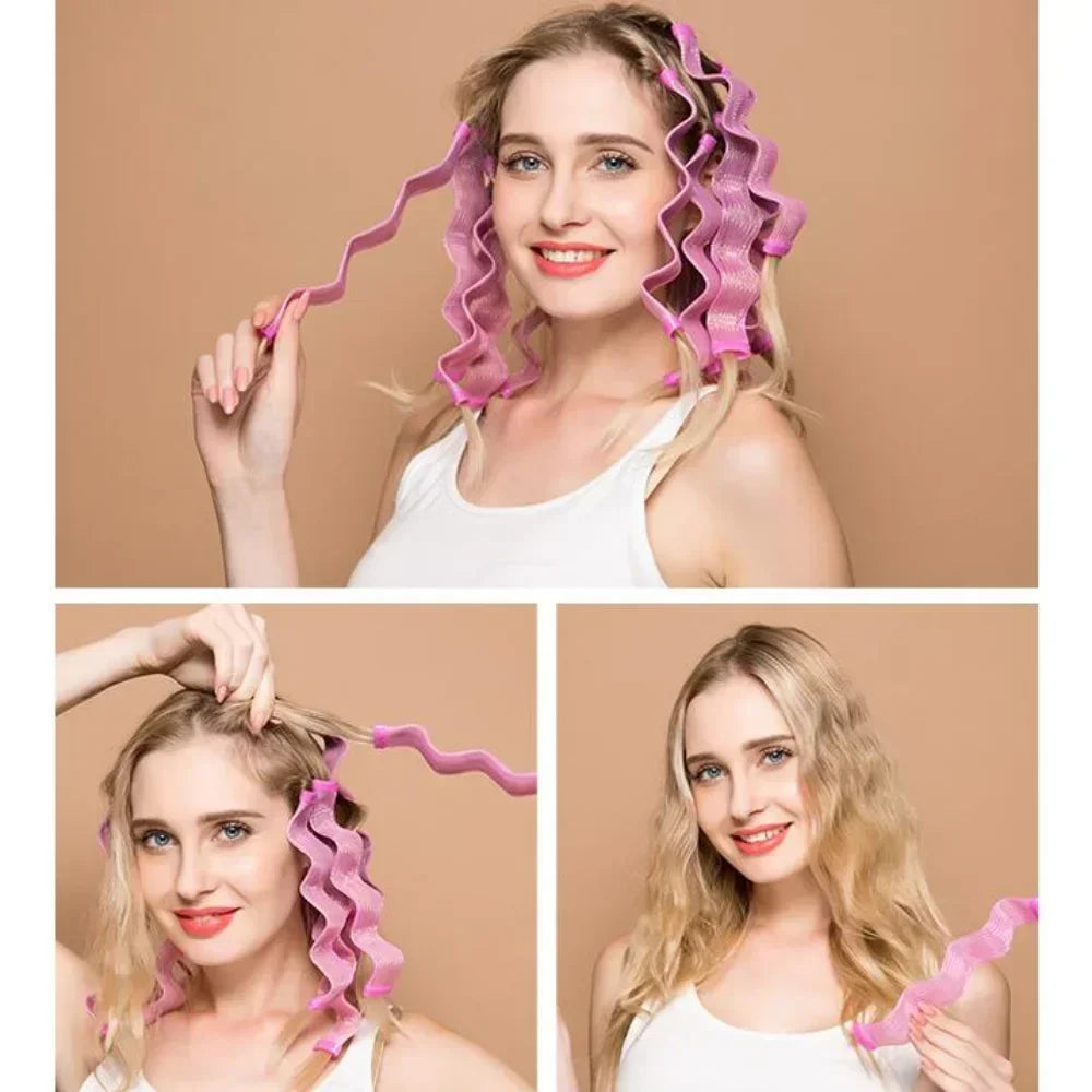 Heatless Waves Hair Curler - 12 pcs
