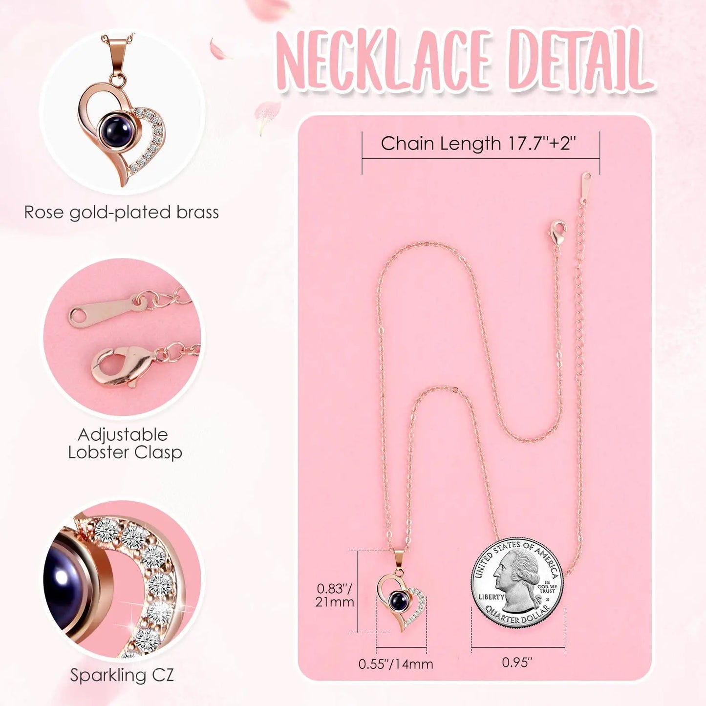 Double-door Preserved Flower Gift Box With Necklace