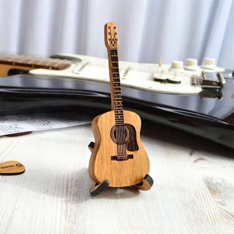 Wooden Acoustic Guitar Pick Box