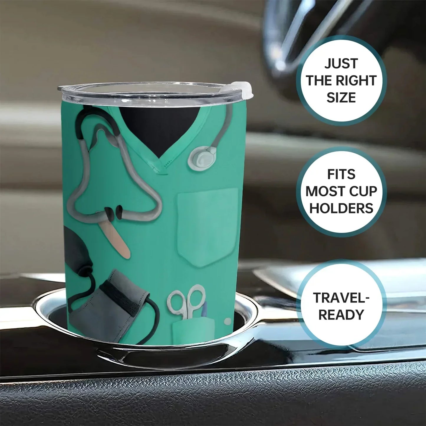 Custom Text and Accessories Tumbler Cup Medical Gift for Nurse