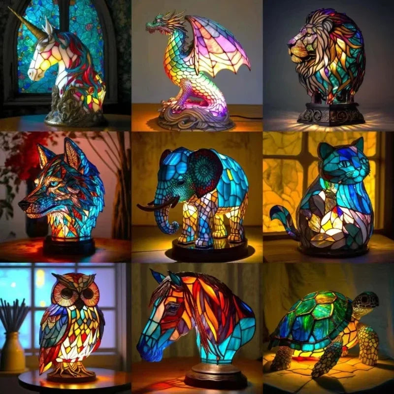 Resin Animal Table Lamp