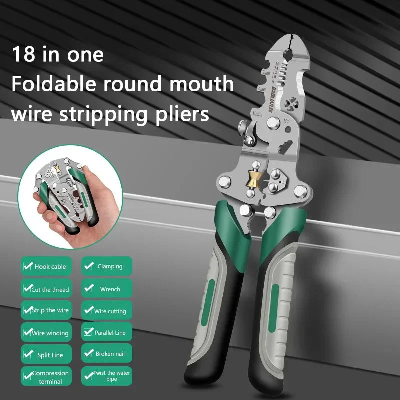 🔧 Multifunctional Folding Wire Stripper