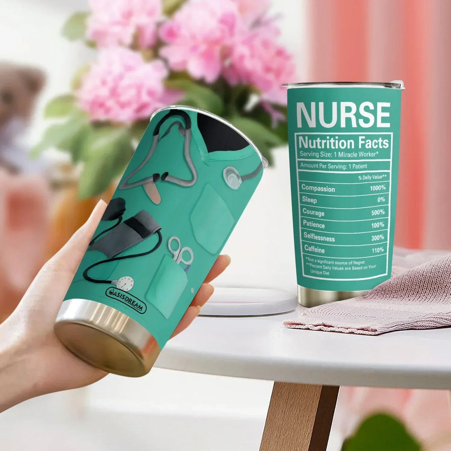 Custom Text and Accessories Tumbler Cup Medical Gift for Nurse
