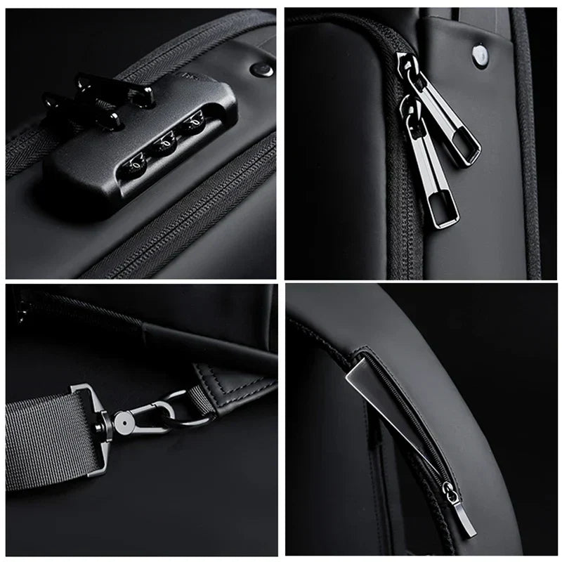 USB charging sport sling Anti-theft shoulder bag