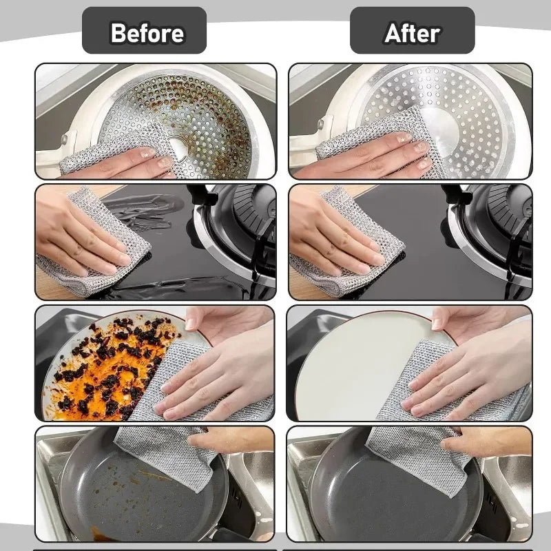Non Scratch Wire Dishcloth for Wet and Dry