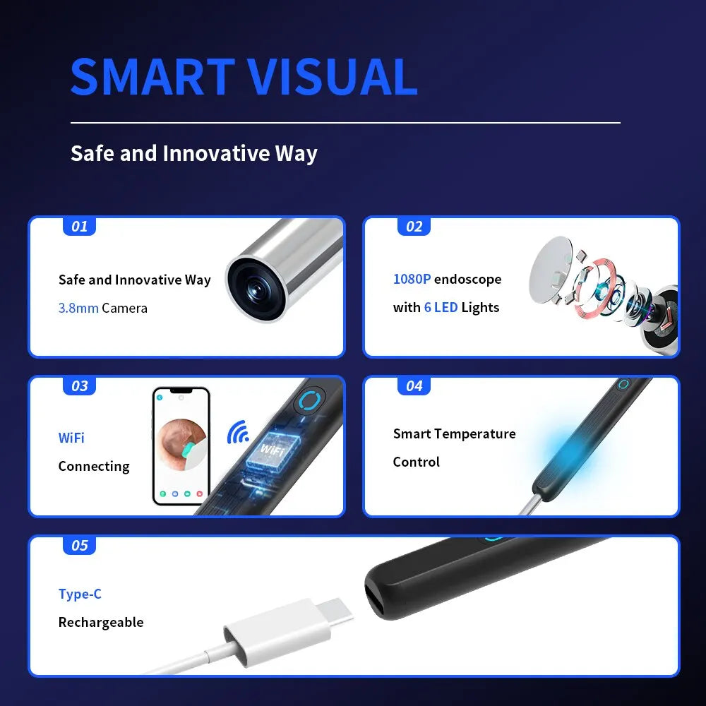 Smart Visual Ear Spoon Tool Set