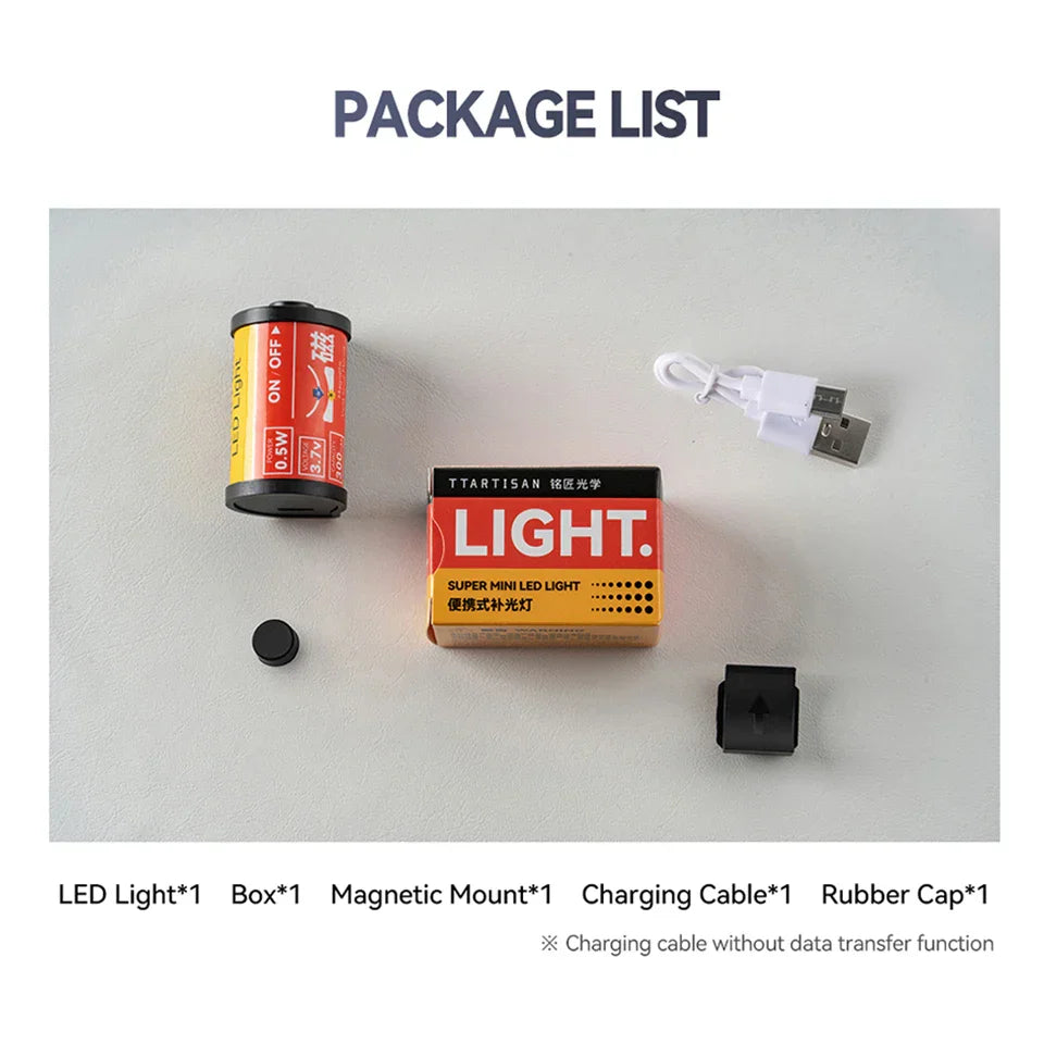 Mini LED Video Light, 3000K/4500K/6000K Magnetic Small Panel Light for Photography, Vlog, Live Streaming