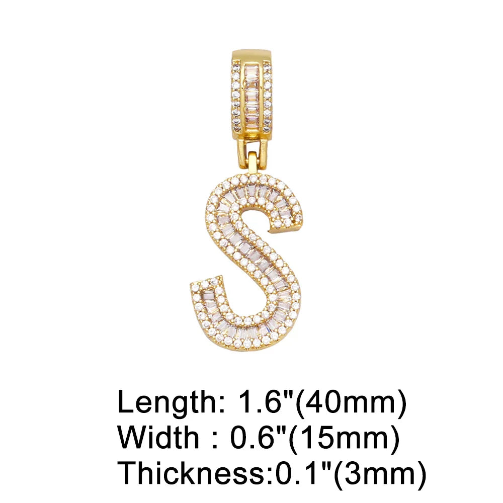 Initial Letter Pendant Necklaces