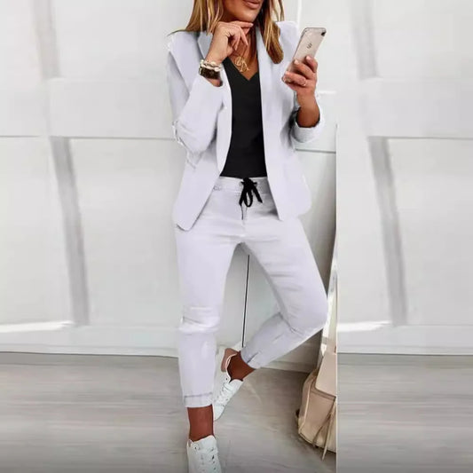 Jacket and wide-leg pants set (ALL Color)