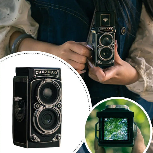 【Free 16GB Memory Card + Shoulder Strap + Gift Box When You Purchase】Mini Retro Binocular Digital Photo Camera
