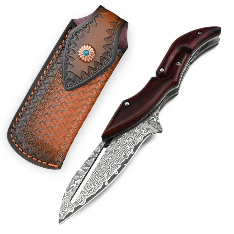 Damascus Steel Folding Knife🔪