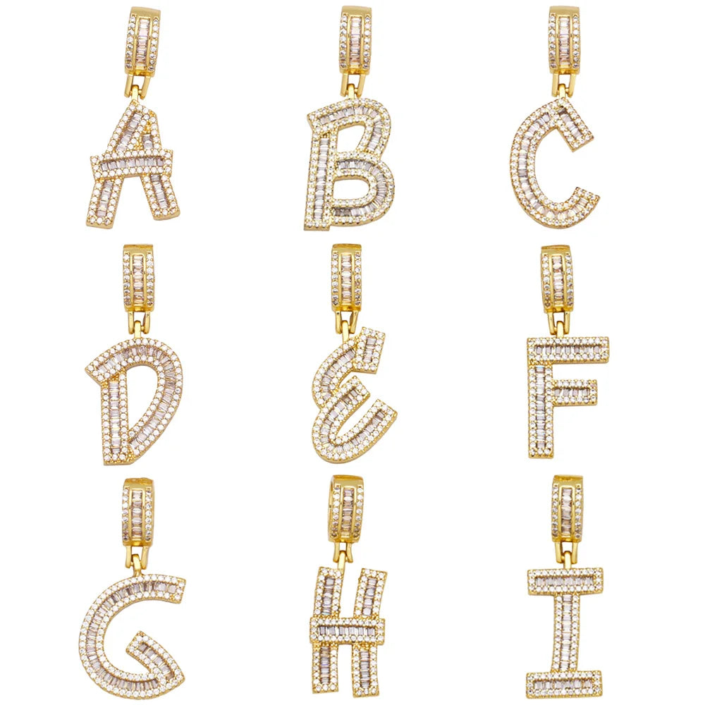Initial Letter Pendant Necklaces