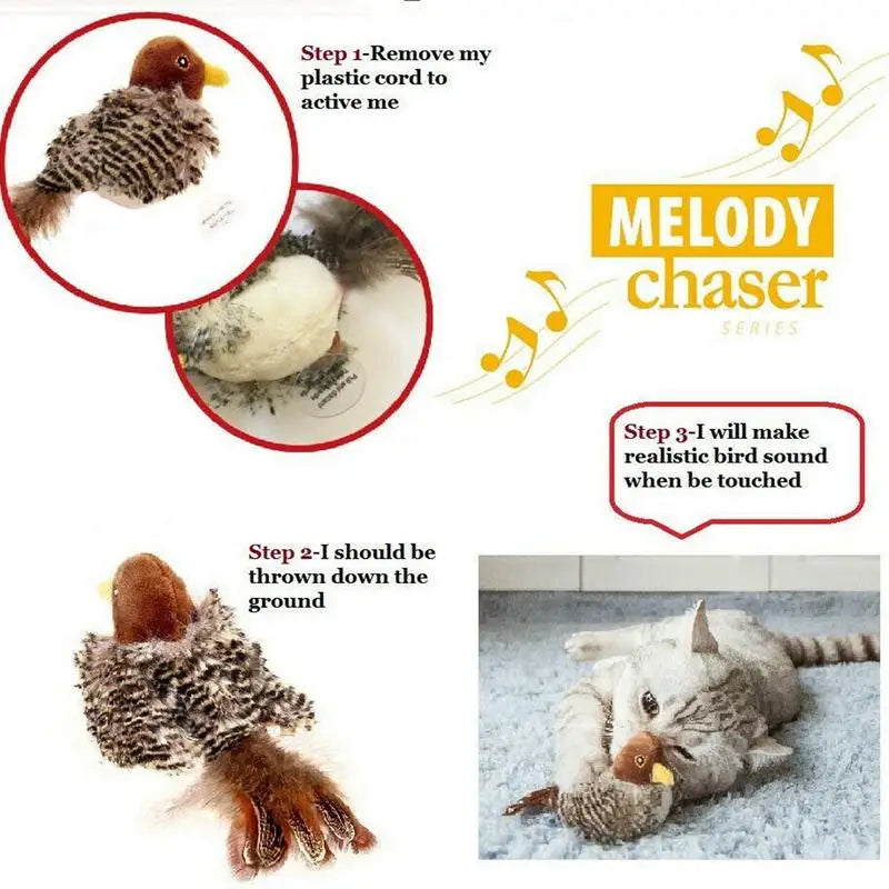 Interactive Chirping Bird Cat Toy