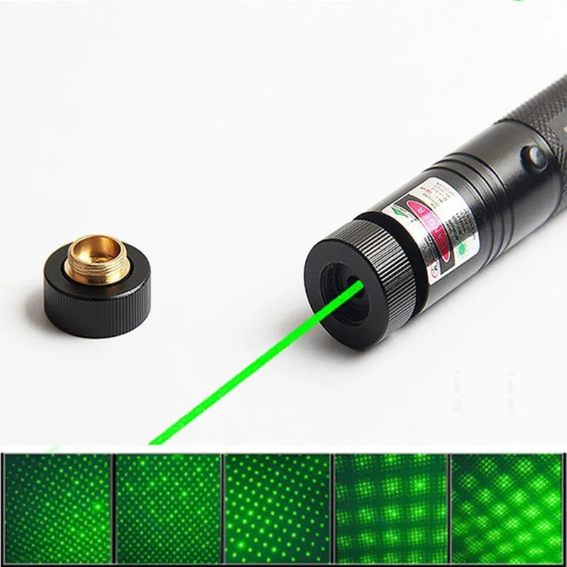 Red and green single-point laser light